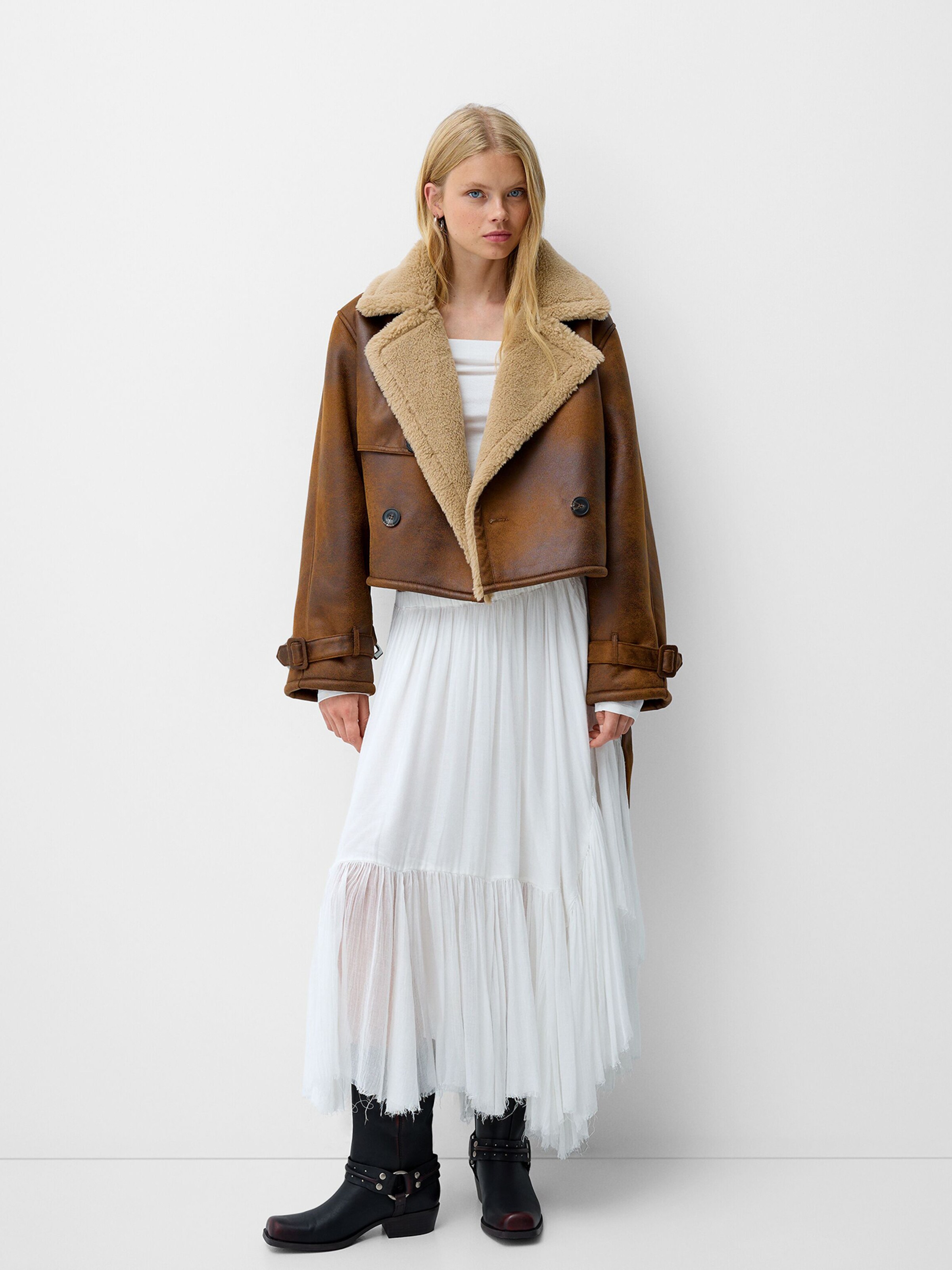 Bershka jupe cuir sale