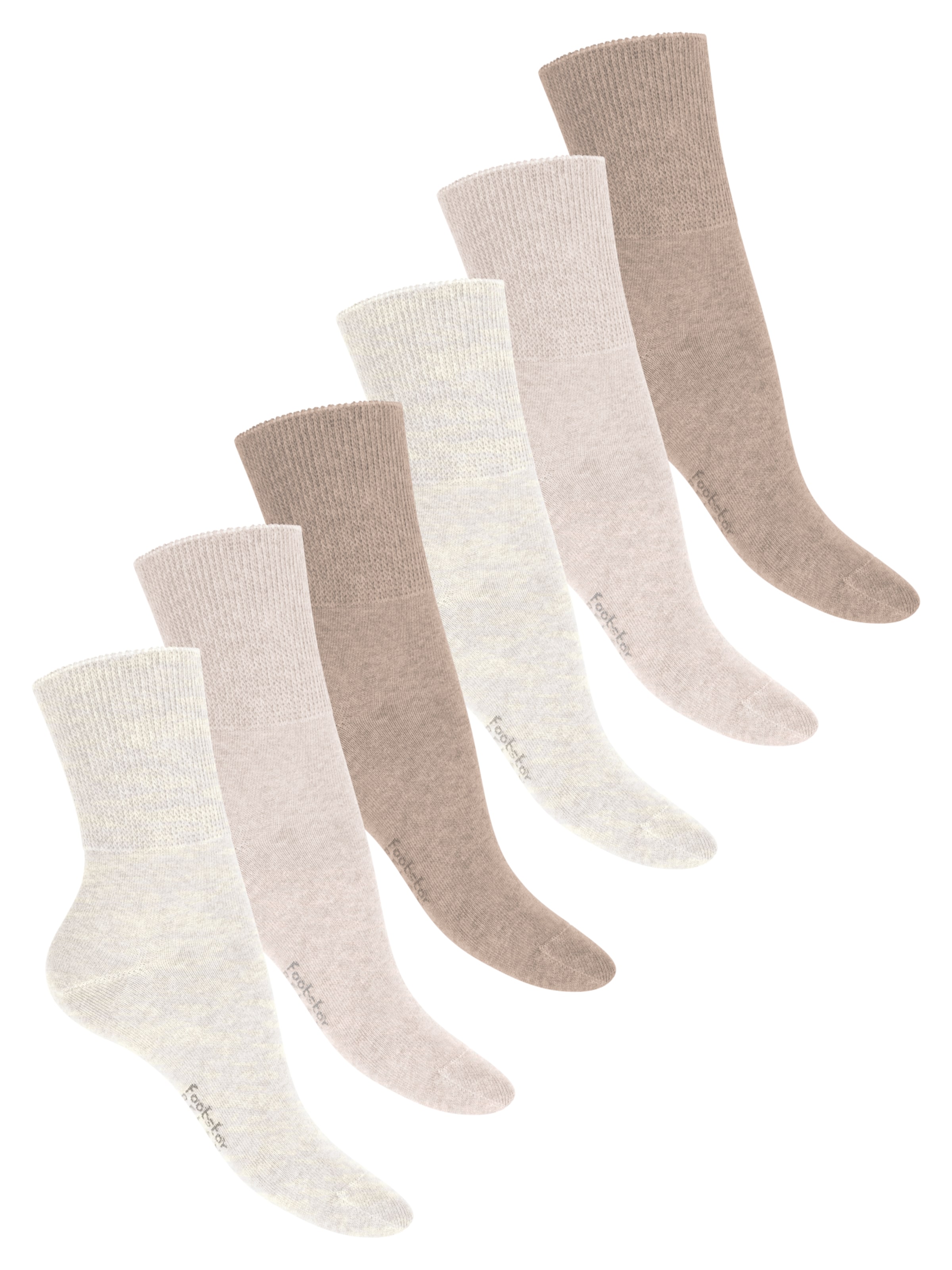 footstar Socks 'Comfort Fit' in Beige: front