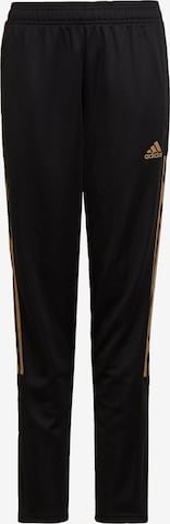 ADIDAS SPORTSWEAR Regular Workout Pants in Black: front