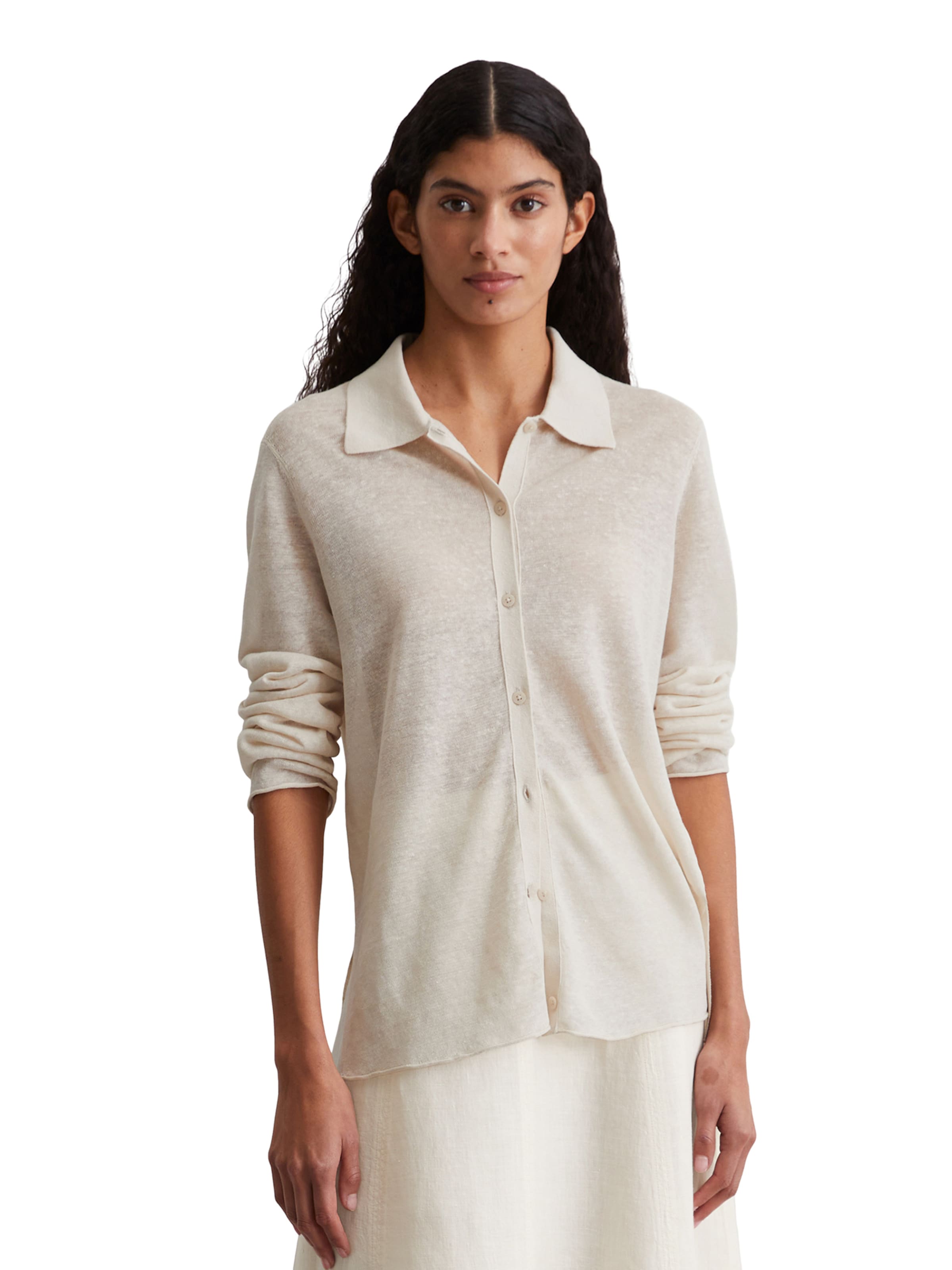 Marc O'Polo Плетена жилетка в сиво: отпред