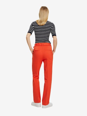 Coupe slim Pantalon à plis ESPRIT en orange
