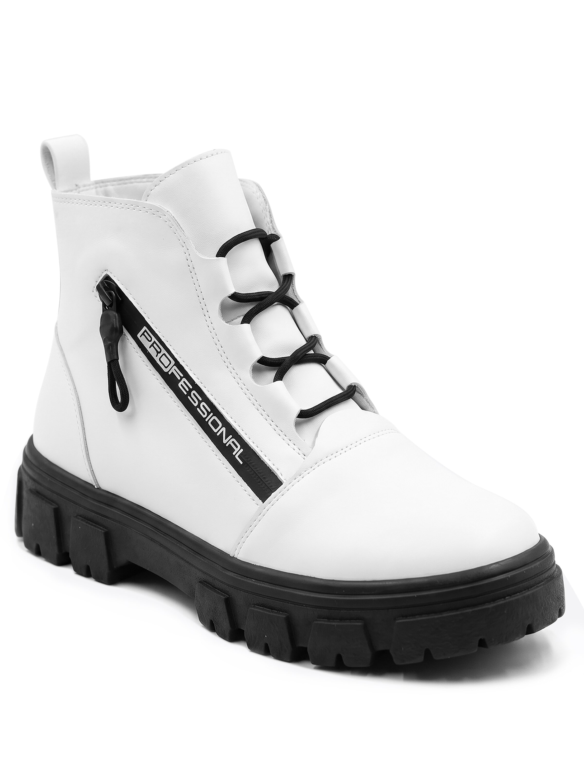 Lucky Z Ankle Boots in Weiß: Vorderseite