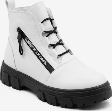 Lucky Z Ankle Boots in Weiß: Vorderseite