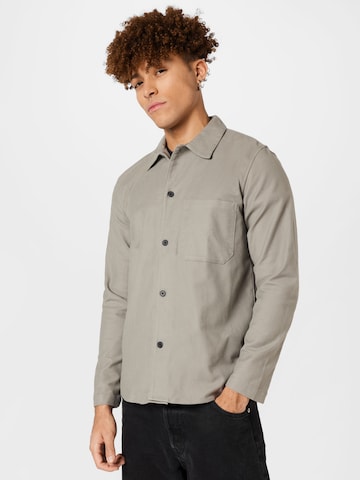 Club Monaco Regular fit Button Up Shirt in Grey: front