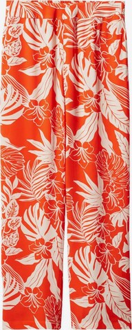 MANGO Wide Leg Bukser 'poems' i orange: forside