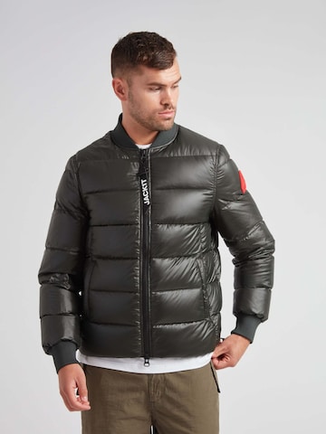 JACK1T Jacke ' Vortex Bomber Matt ' in Grün: Vorderseite