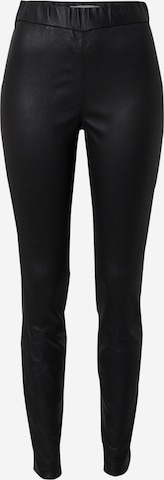 LA STRADA UNICA Skinny Trousers 'LUNA' in Black: front