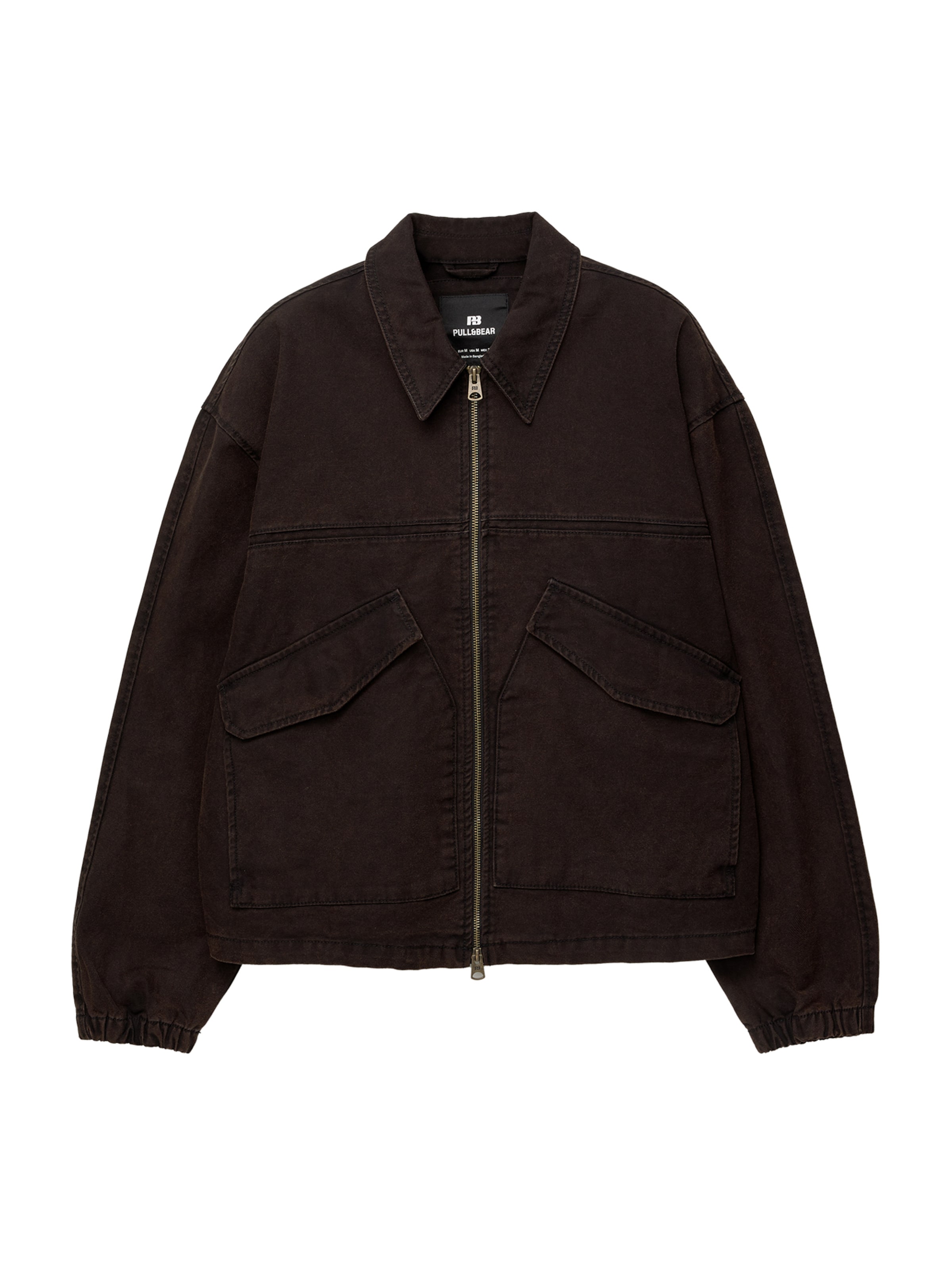 Veste mi-saison Pull&Bear en noir : devant
