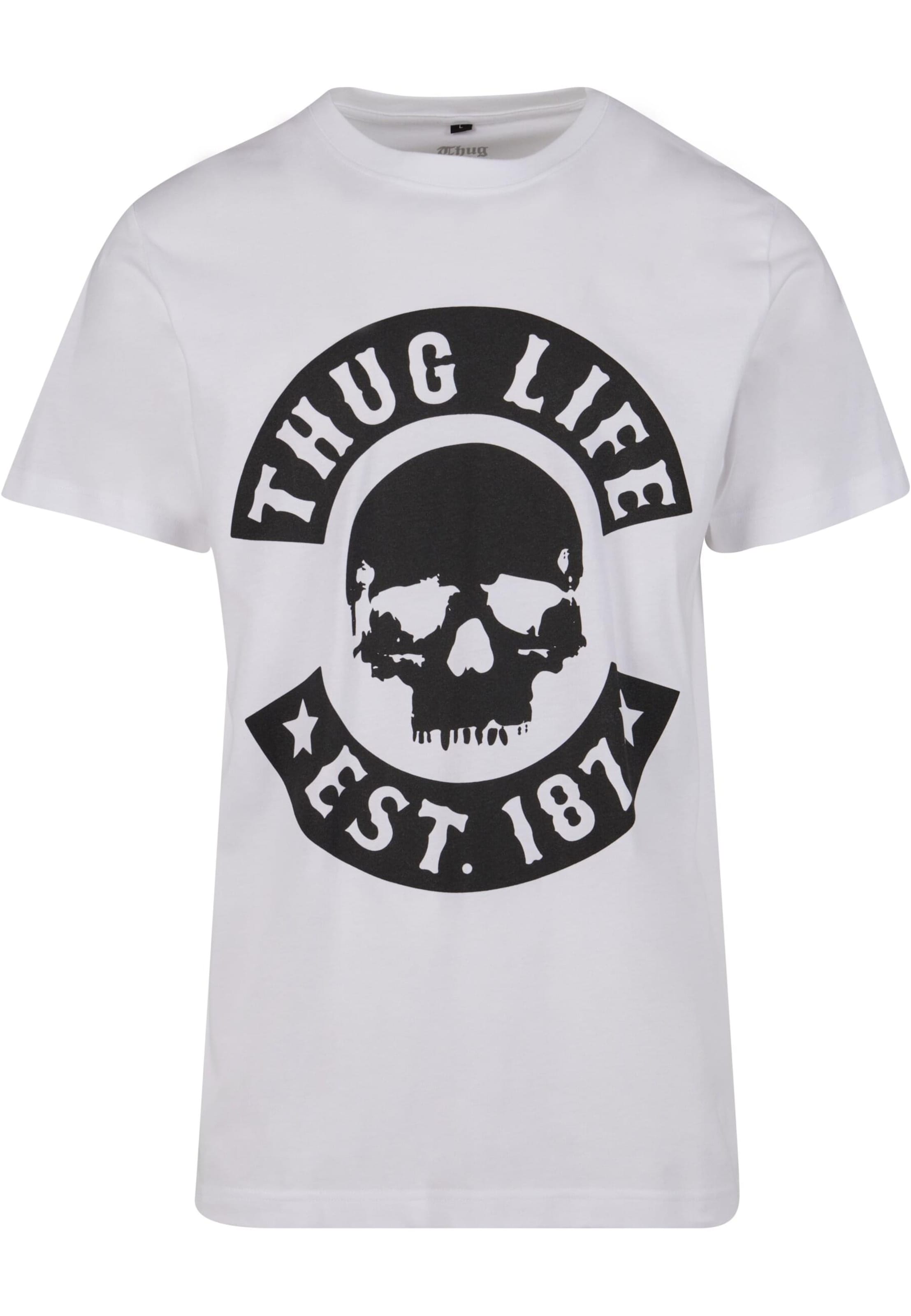 Thug Life Tričko – bílá: přední strana