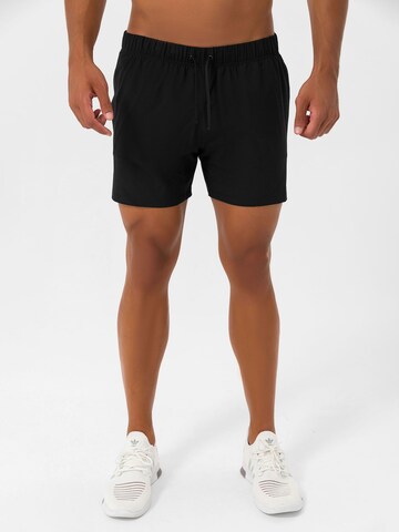 MOROTAI Swimming Trunks 'Kisho' in Black: front