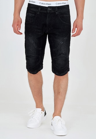 INDICODE JEANS Regular Shorts 'Leon' in Schwarz: predná strana