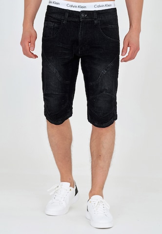 INDICODE JEANS Regular Jeans 'Leon' in Black: front