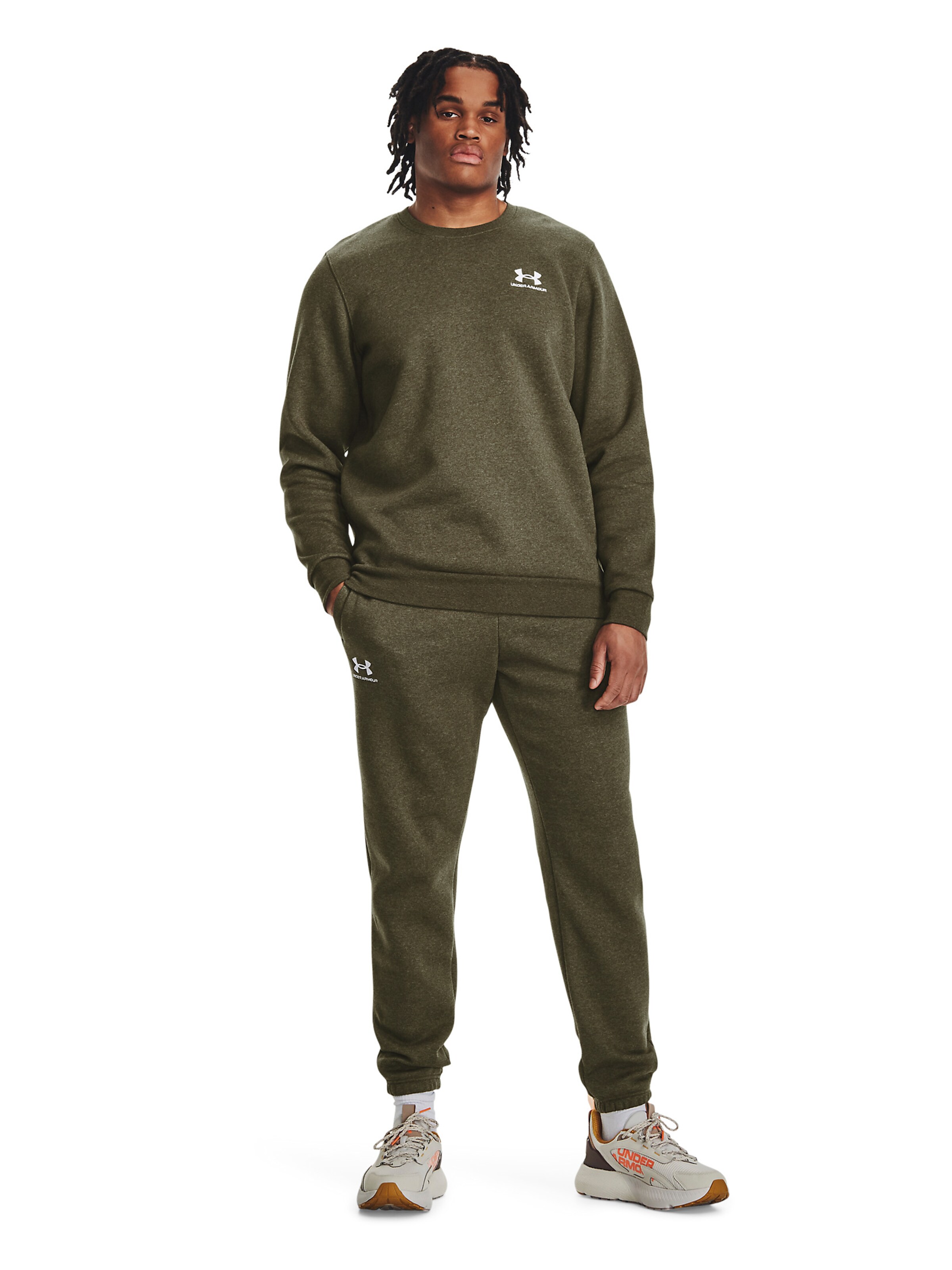 UNDER ARMOUR Sports sweatshirt 'Essential' in Green