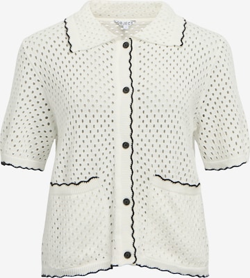 OBJECT Вязаная кофта 'OBJLYNEL' в Белый: спереди