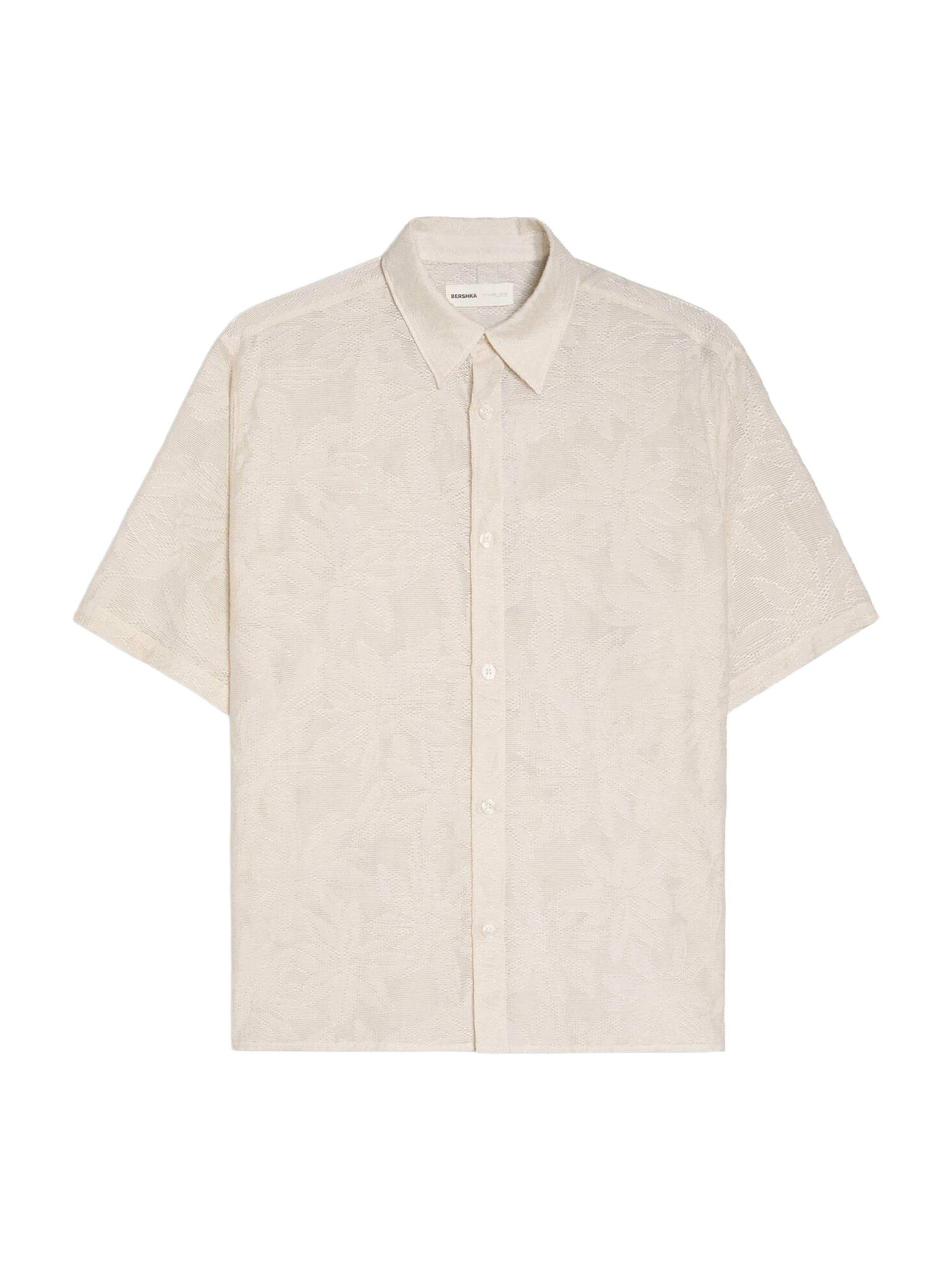 Bershka Regular fit Overhemd in Beige: voorkant