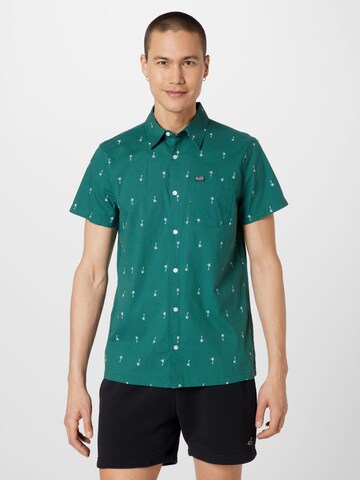 HOLLISTER - Regular Fit Camisa em verde: frente