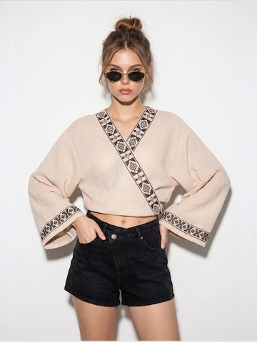 Camicia da donna 'Blusen' di Bianco Lucci in beige