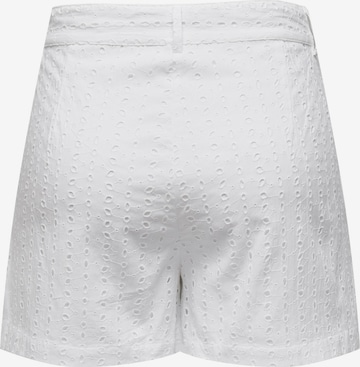 ONLY - Loosefit Calças com pregas 'JUNI' em branco