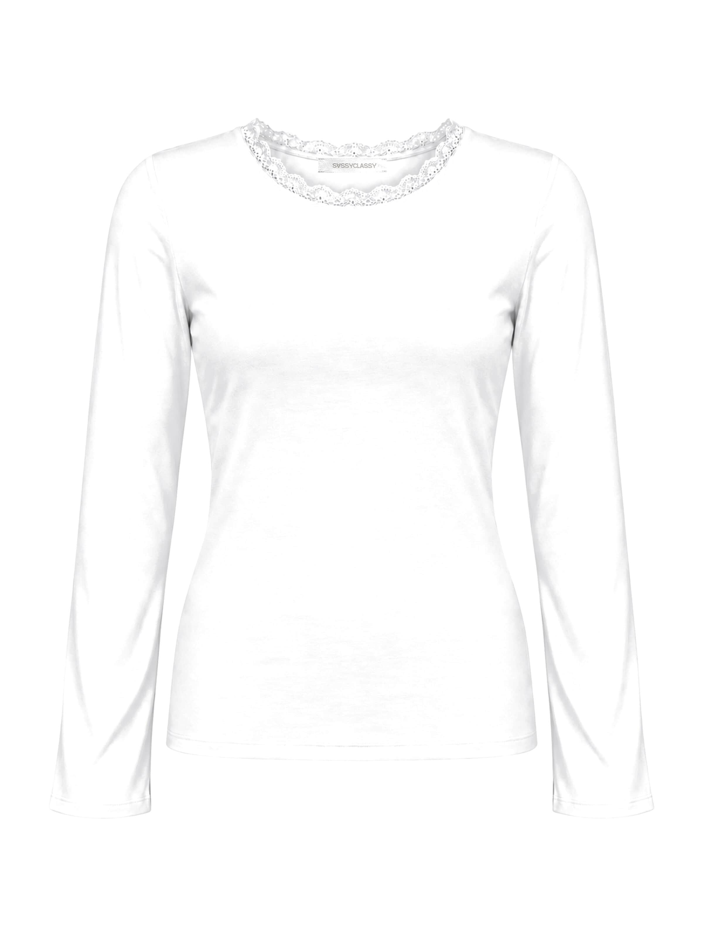 SASSYCLASSY Shirt‌‌‌ in Weiß: Vorderseite