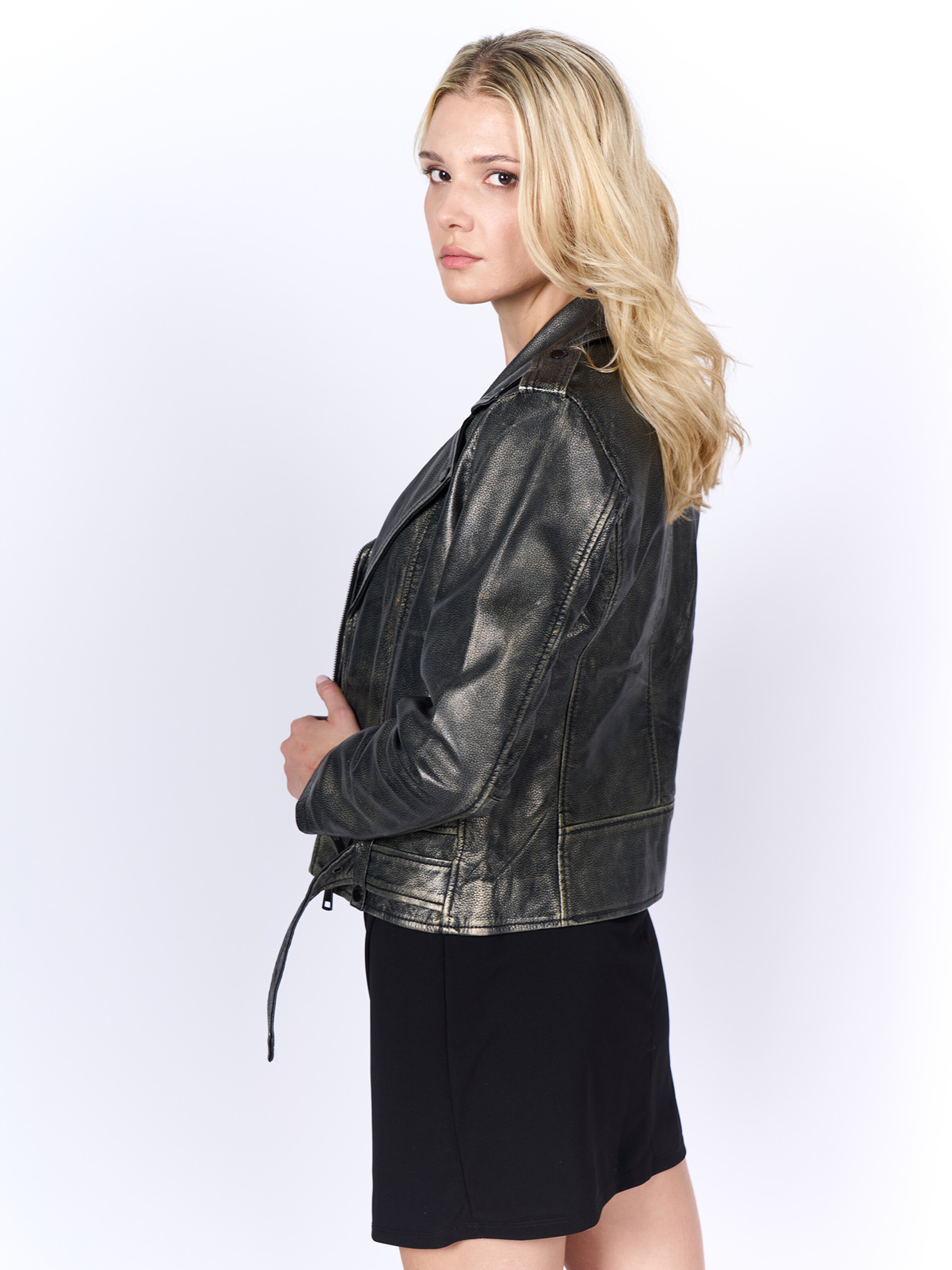 FREAKY NATION Φθινοπωρινό και ανοιξιάτικο μπουφάν ' Gold Rina' σε μαύρο