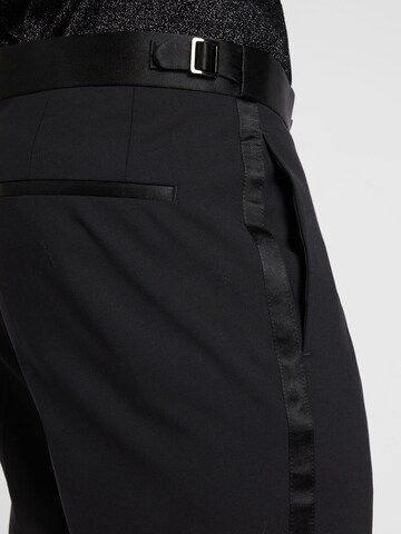 Coupe slim Pantalon à plis 'Genius-Tux-231' BOSS Black en noir