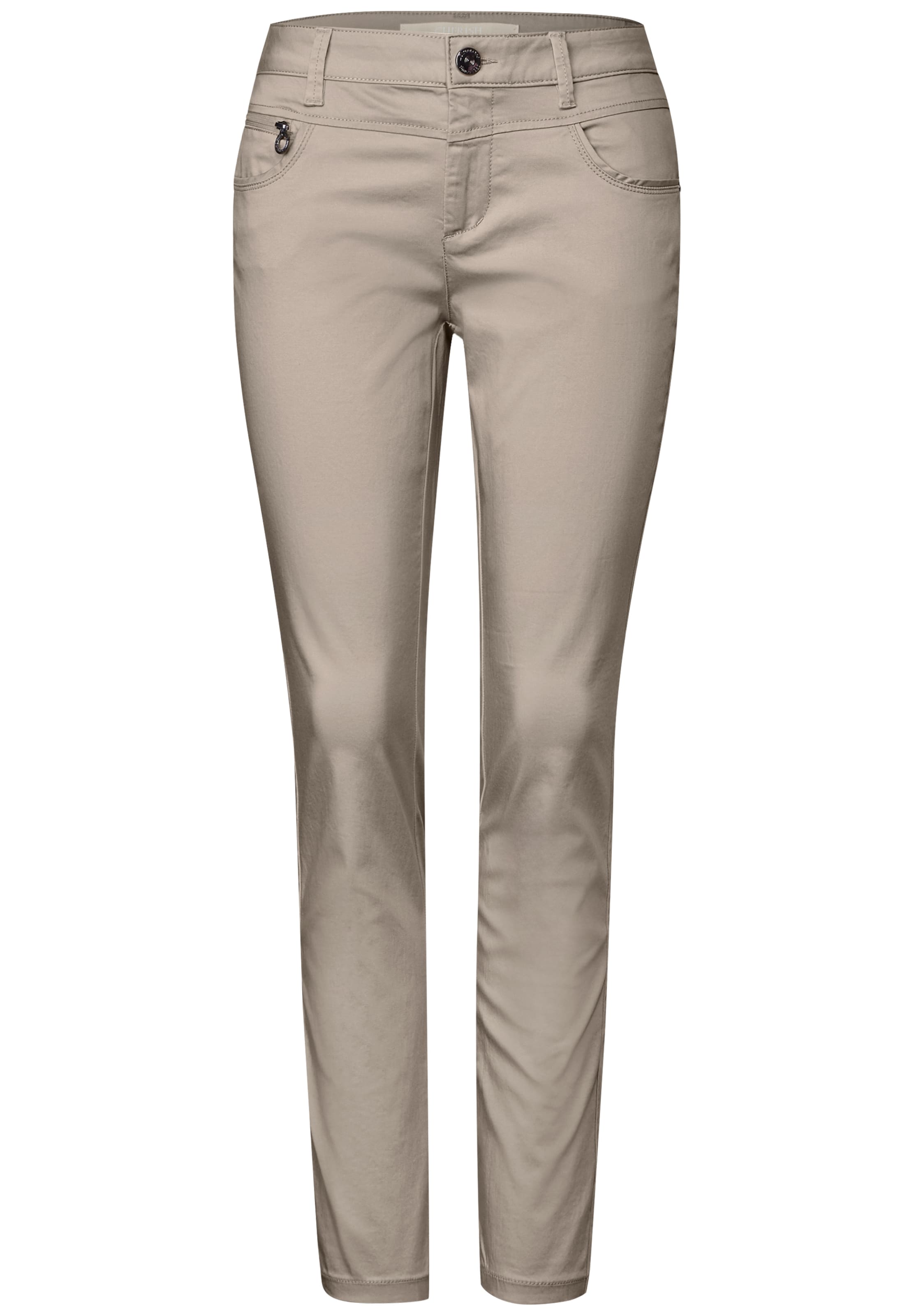 STREET ONE Slim fit Chino Pants in Grey: front