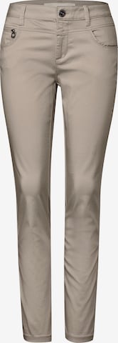 STREET ONE Slimfit Hose im Casual Fit in Grau: Vorderseite