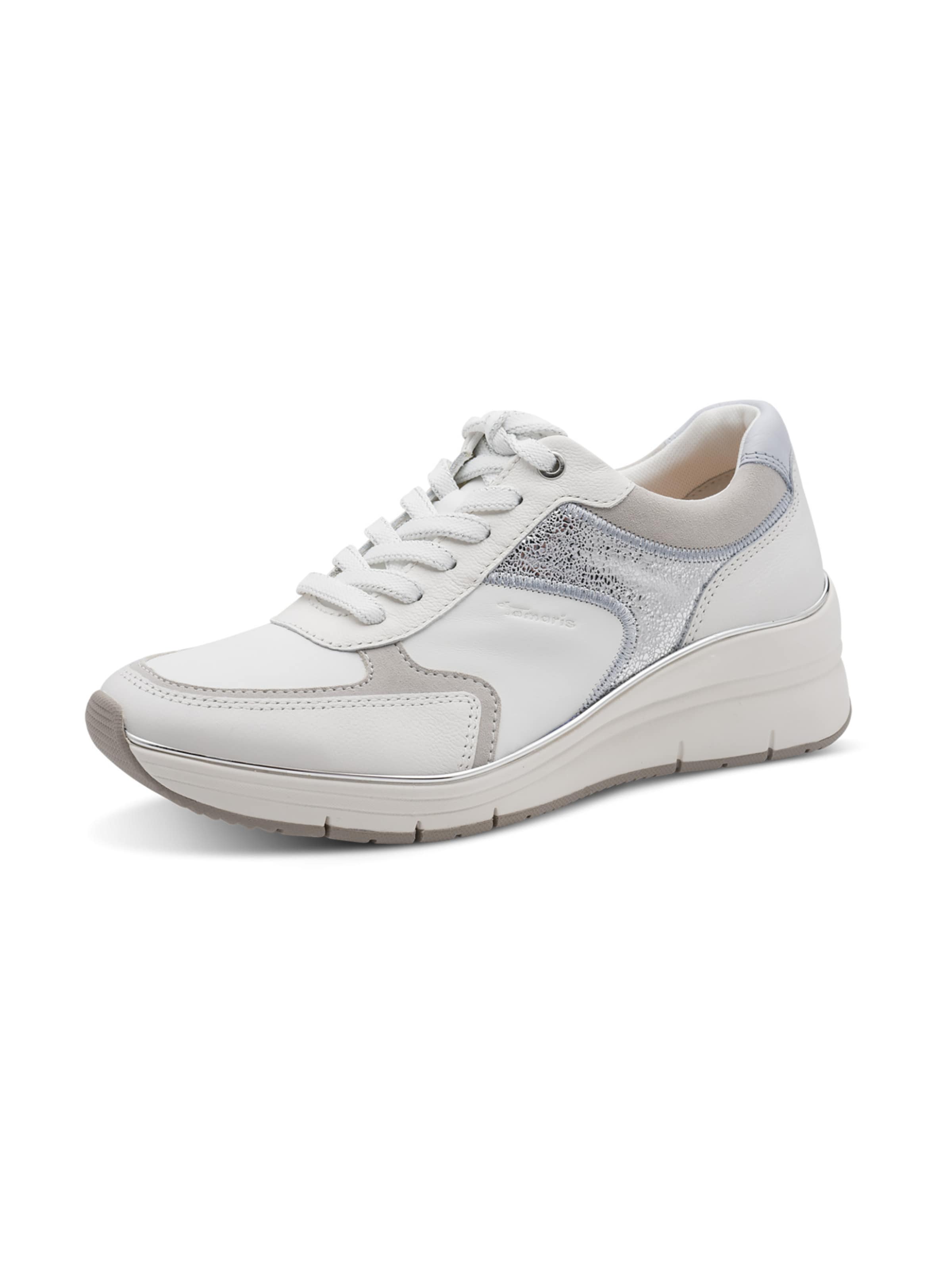 Tamaris Platform trainers in White: front