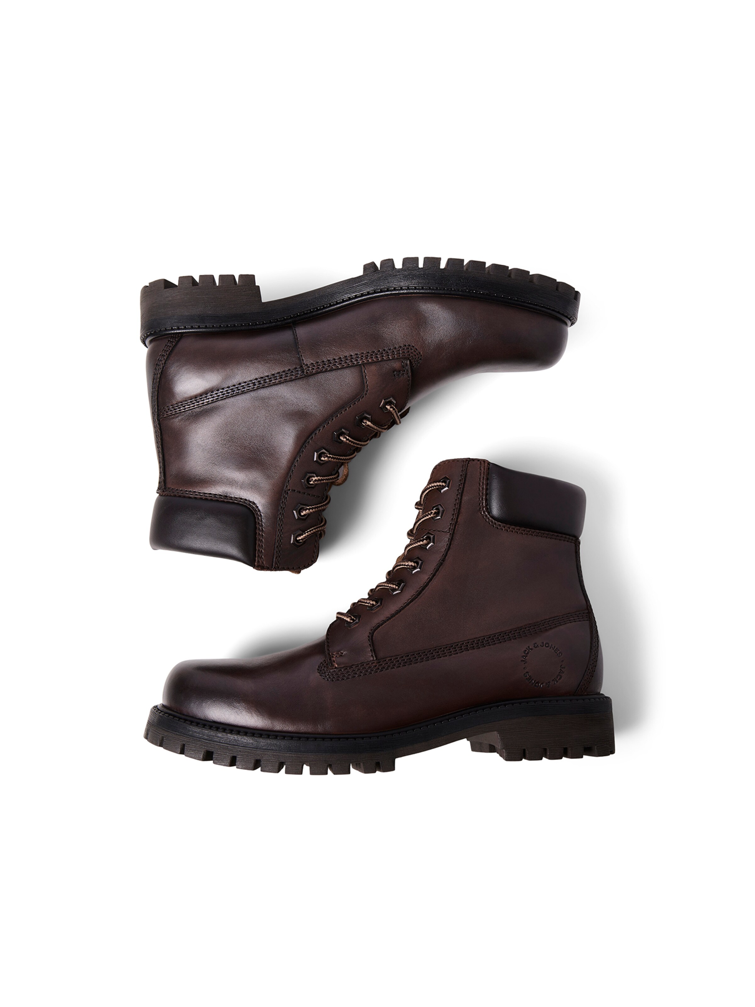 JACK & JONES - Botas con cordones 'JFWMONTANA' en marrón