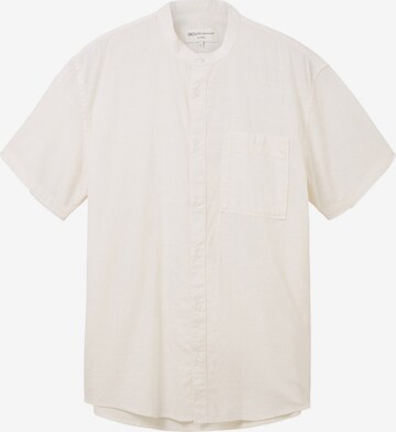 TOM TAILOR DENIM Button Up Shirt in White: front