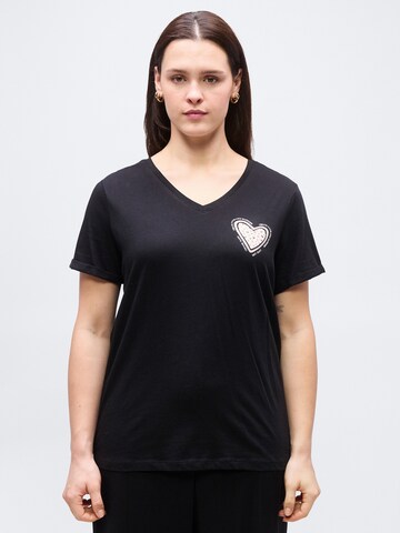 T-shirt 'CARBEA' ONLY Carmakoma en noir : devant