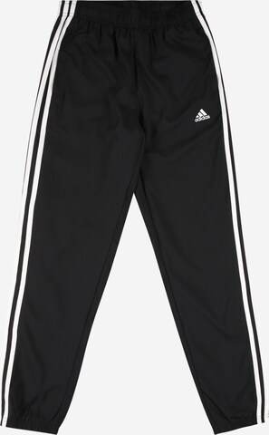 ADIDAS SPORTSWEAR Tapered Workout Pants 'Essentials' in Black: front