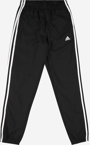 ADIDAS SPORTSWEAR Avsmalnet Sportsbukse 'Essentials 3-Stripes ' i svart: forside