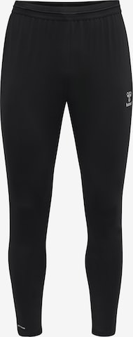 Hummel Slim fit Workout Pants in Black: front