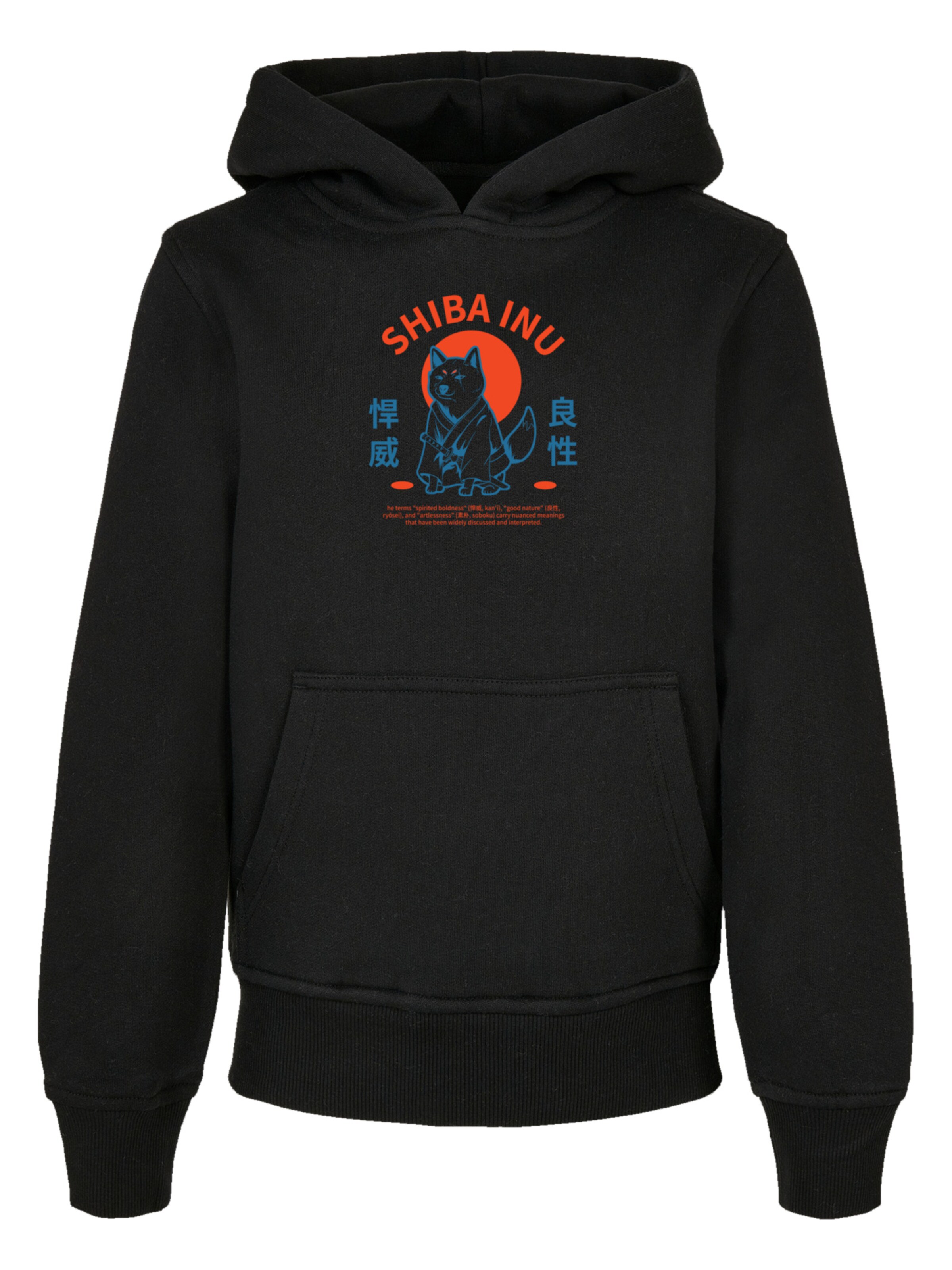 F4NT4STIC Sweatshirt 'Japanischer Shiba Inu Hund' in Schwarz: Vorderseite