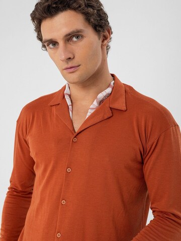 Coupe slim Chemise Antioch en orange