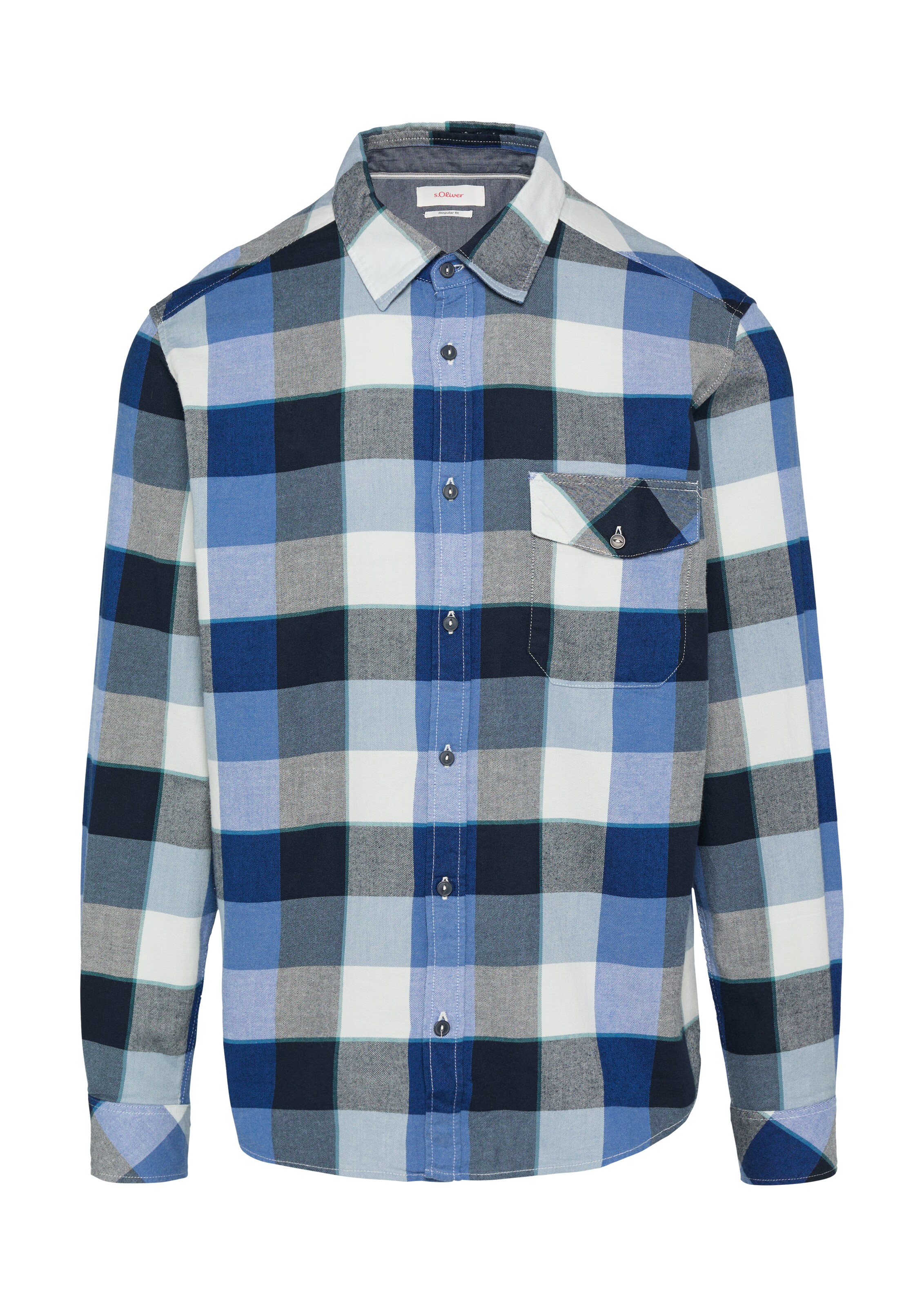 s.Oliver Overhemd in Blauw: voorkant