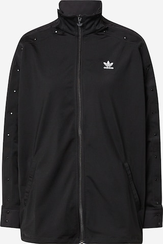 ADIDAS ORIGINALS Sweat jacket in Black: front