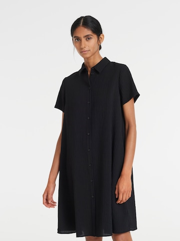 Robe-chemise 'Wetina' OPUS en noir : devant