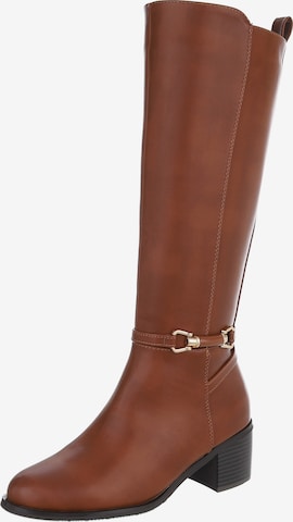 Ital-Design Stiefel in Braun: Vorderseite