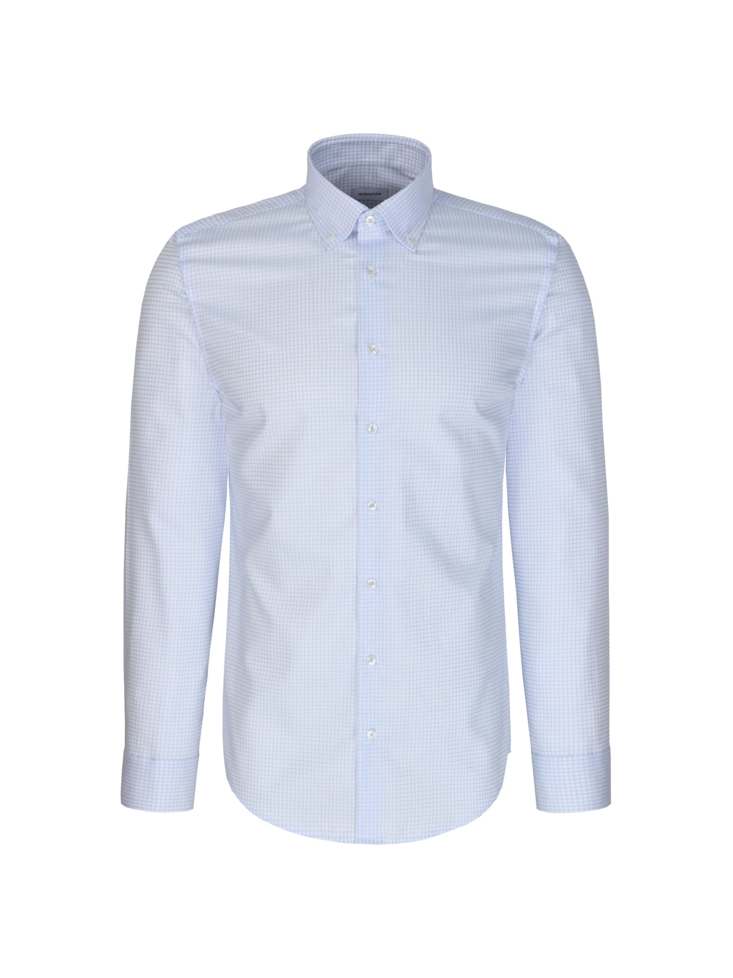 Coupe regular Chemise business 'Karo' SEIDENSTICKER en bleu