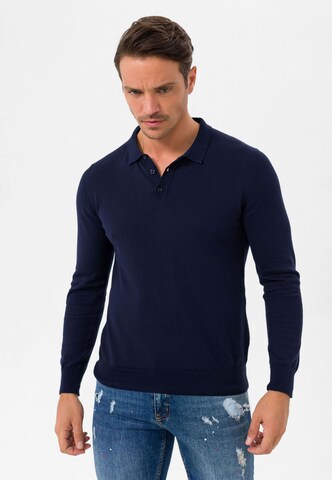 Pull-over Jimmy Sanders en bleu : devant