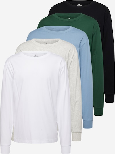 HOLLISTER Shirt in hellblau / dunkelgrün / schwarz / offwhite, Produktansicht