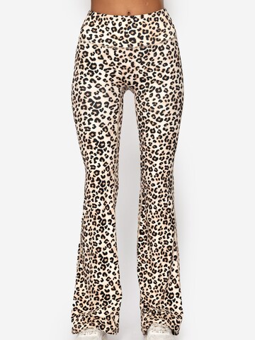 SASSYCLASSY Flared Hose‌‌ in Beige