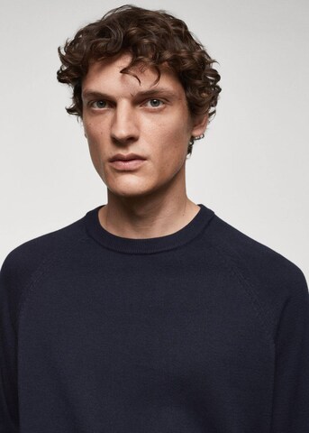 MANGO MAN Pullover 'TEN' in Blau