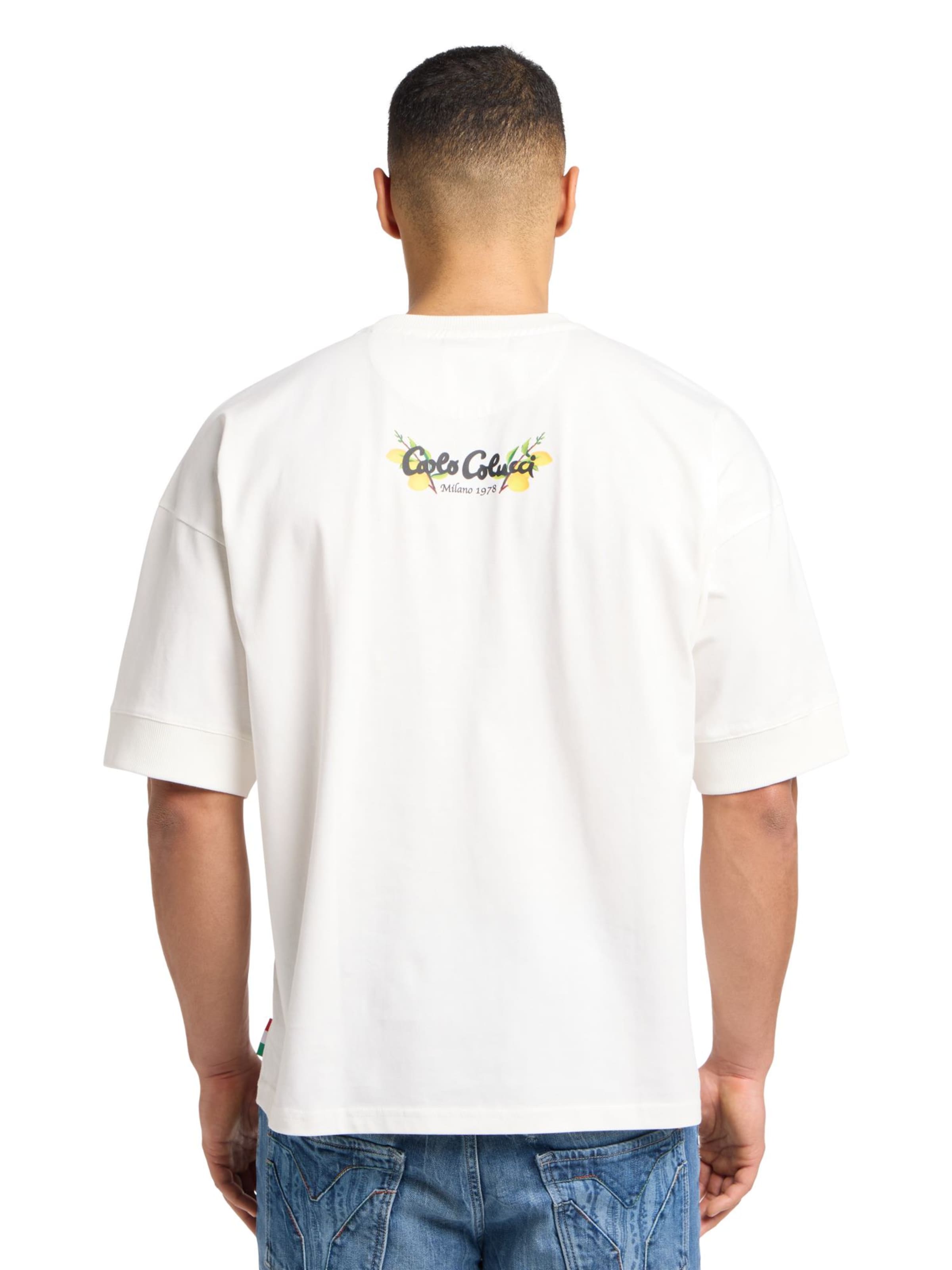 balts Carlo Colucci T-Krekls 'Casa Carlo'