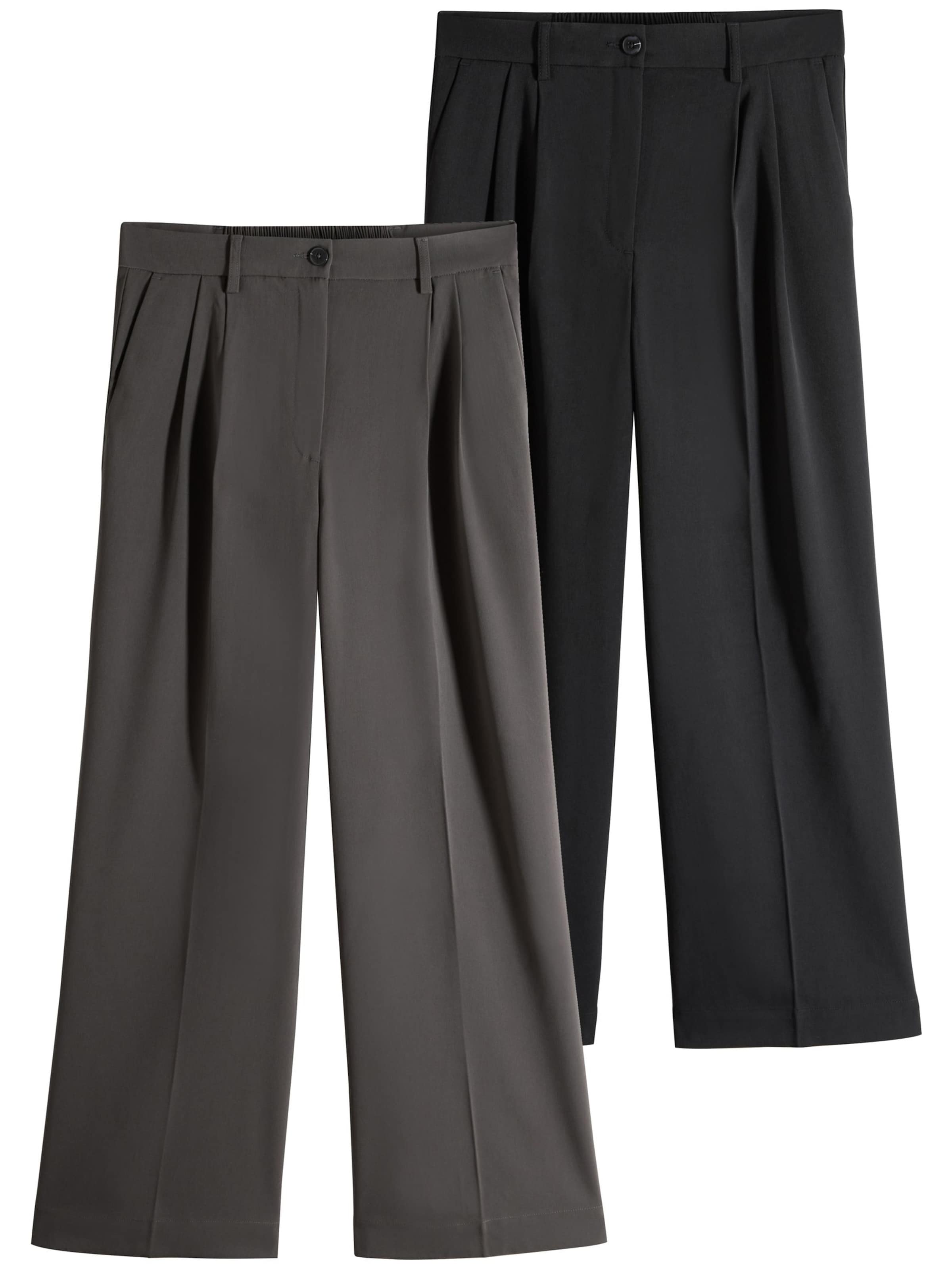 The Set Wide leg Παντελόνι σε γκρι: μπροστά