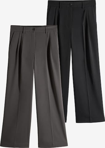 pilka The Set Plačios klešnės Kelnės: priekis