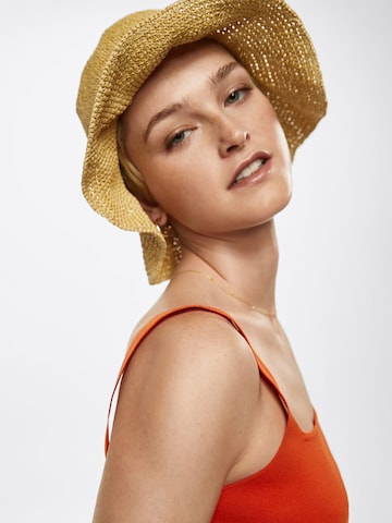 MANGO Broderad topp 'BELL' i orange