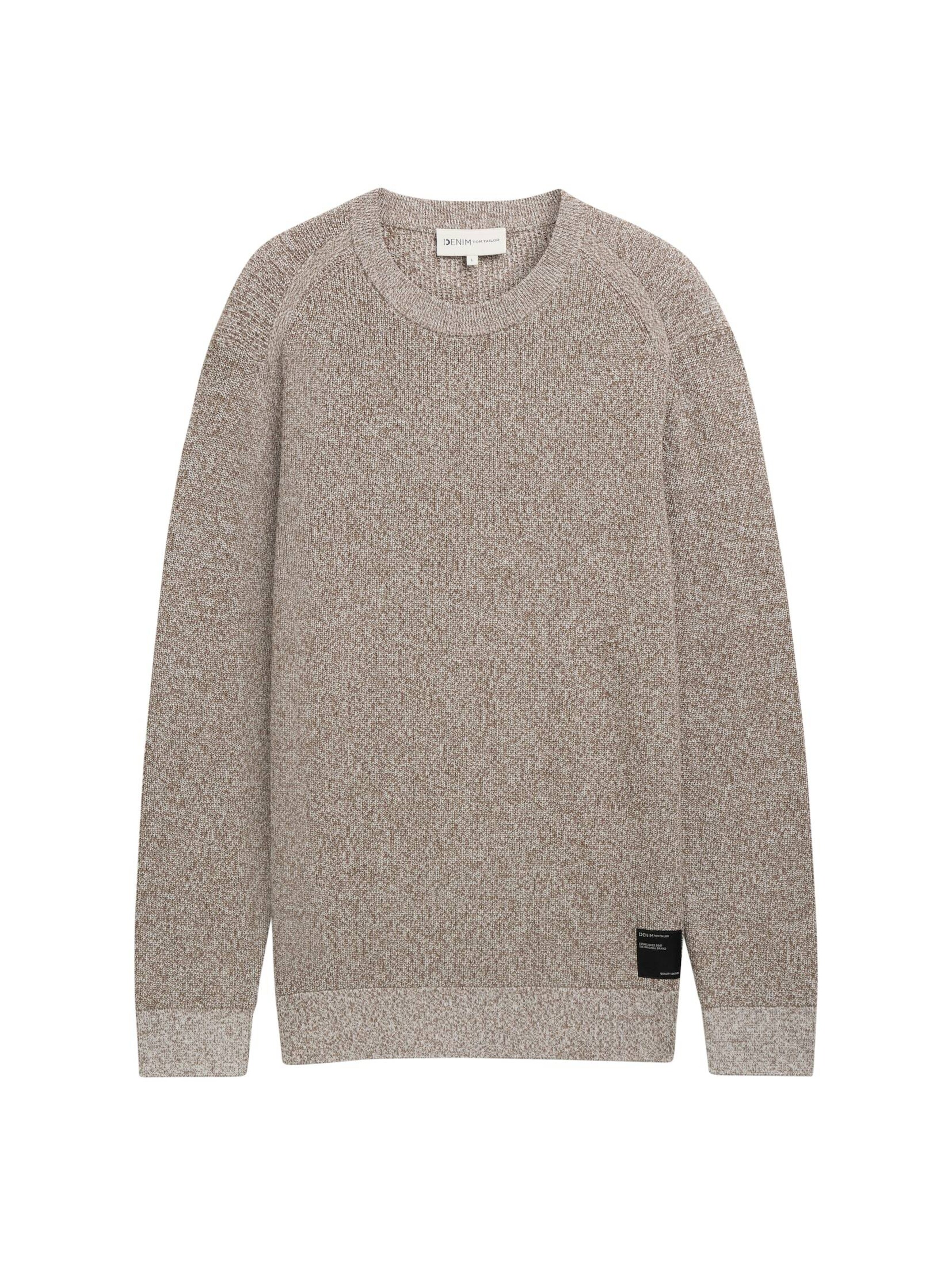 TOM TAILOR DENIM Trui in Beige: voorkant